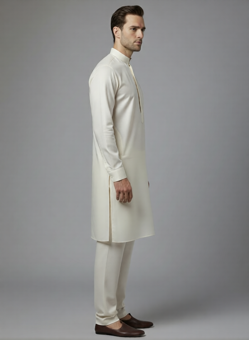 Unstitched Men’s Off White Lightweight Summer Boski